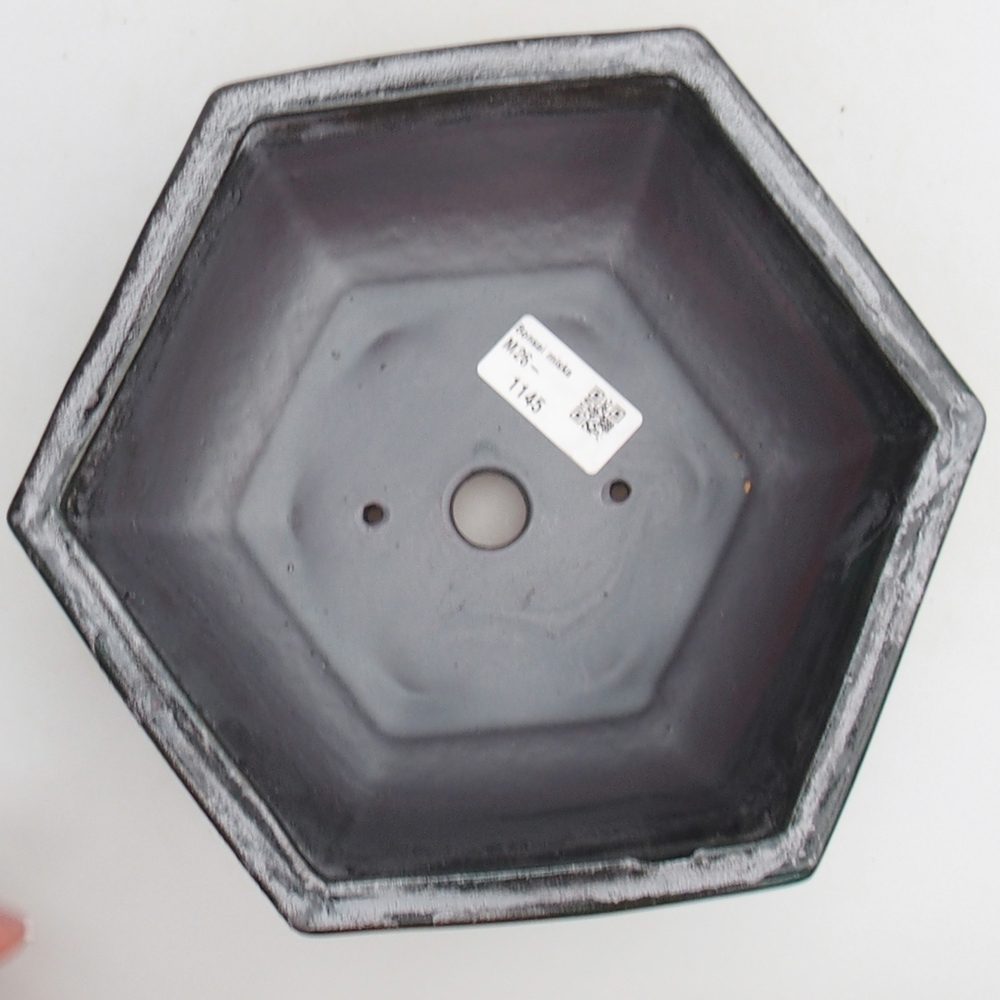 Keramická bonsai miska 21 x 18 x 7,5 cm, barva kovová