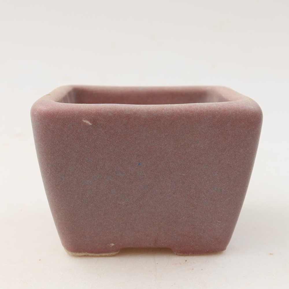 Keramická bonsai miska 6,5 x 6,5 x 5 cm, barva fialová