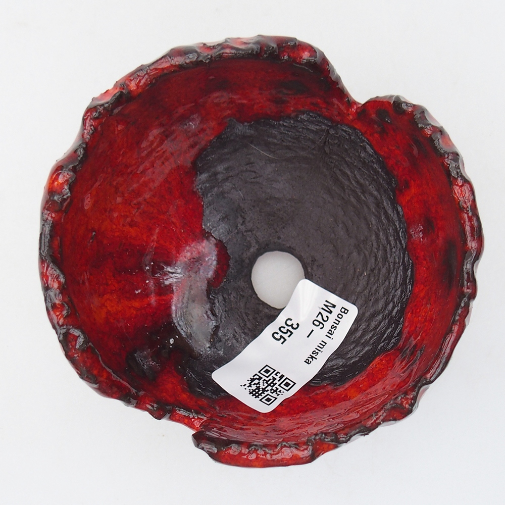 Keramická Skořápka 9,5 x 9 x 7 cm , barva červená