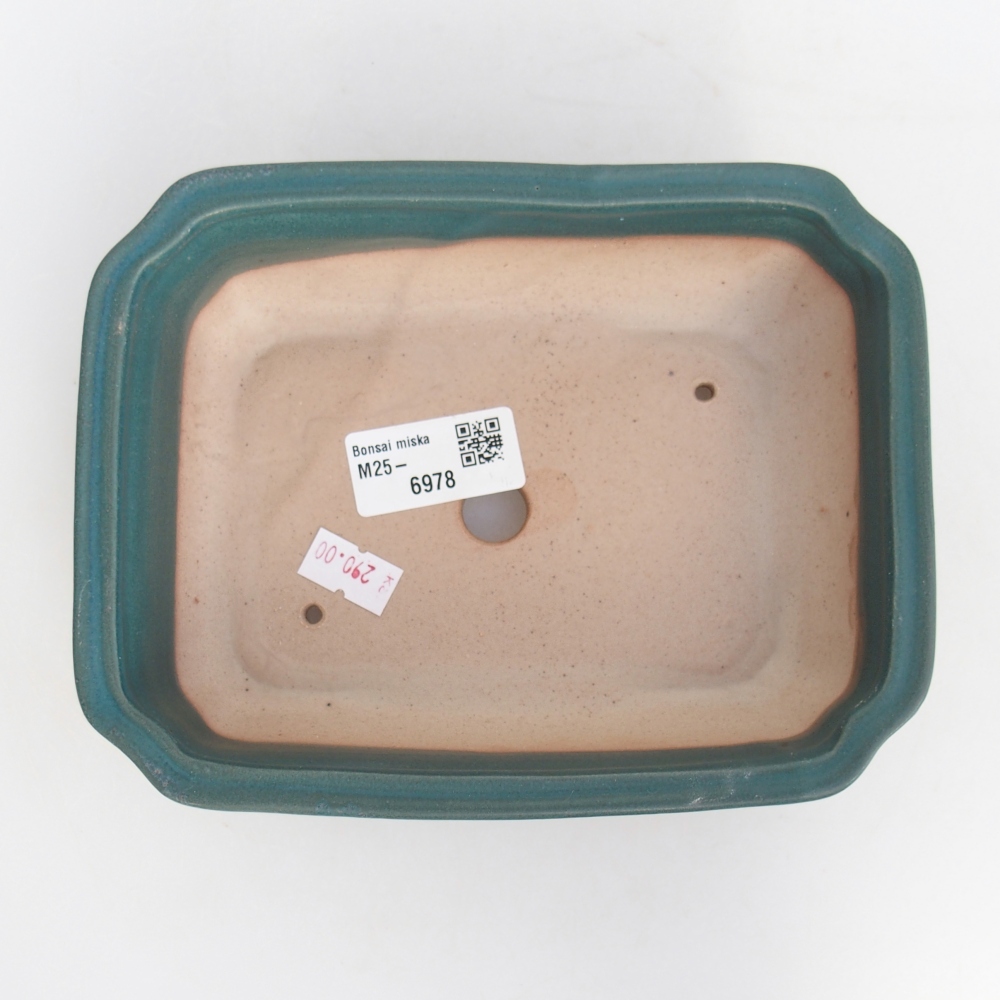 Keramická bonsai miska 18 x 13,5 x 5 cm, barva modrá