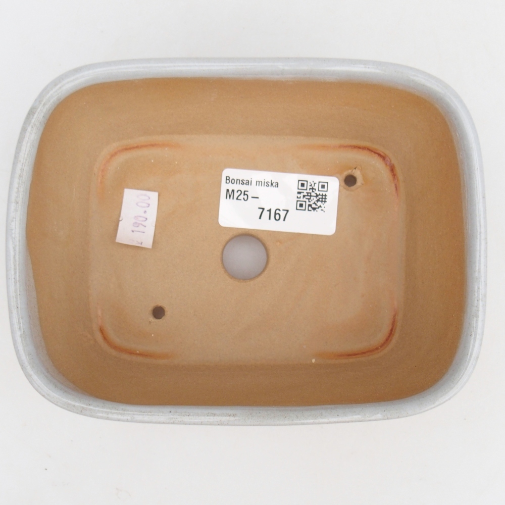 Keramická bonsai miska 13,5 x 10,5 x 6 cm, barva šedá
