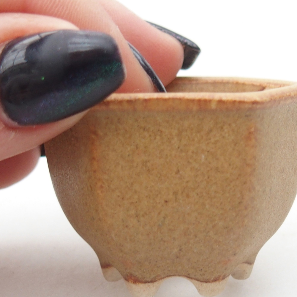 Mini bonsai miska 4 x 3,5 x 3 cm, barva hnědá