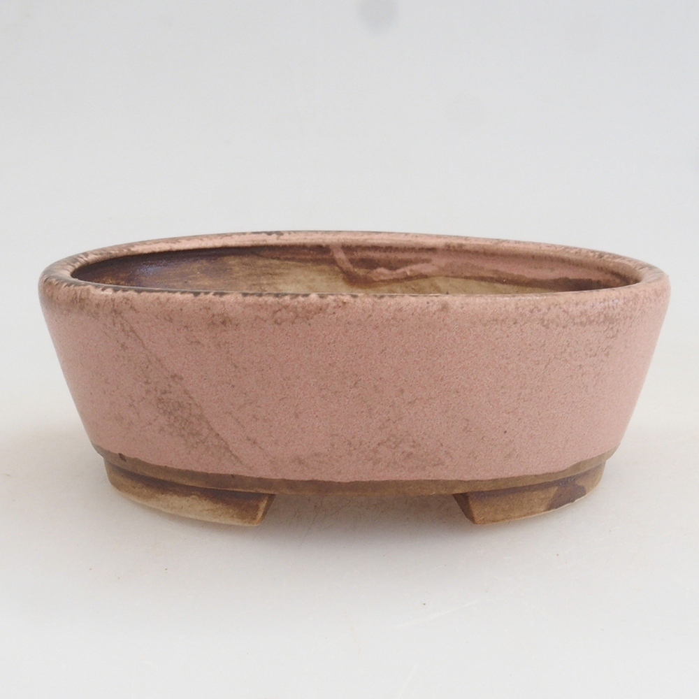 Keramická bonsai miska 9,5 x 8 x 3 cm, barva růžová