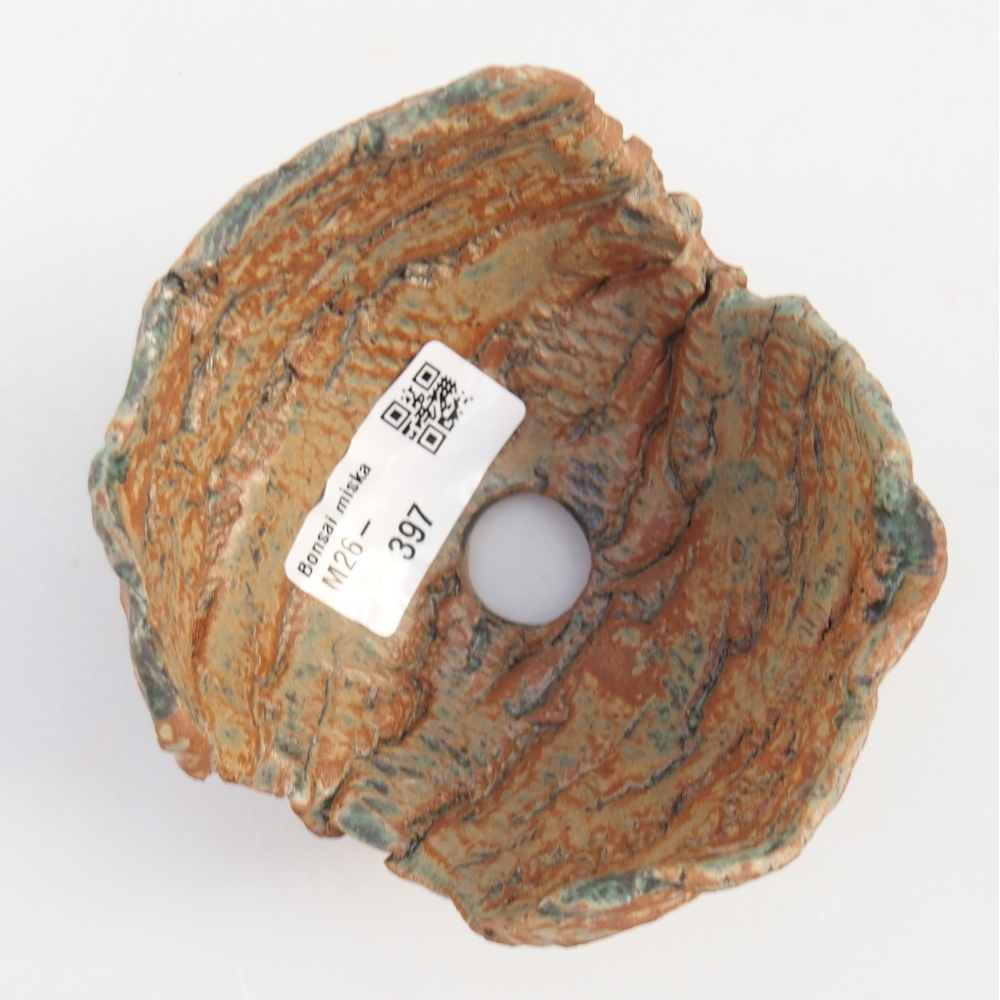 Keramická Skořápka 9,5 x 9,5 x 6,5 cm , barva hnědozelená