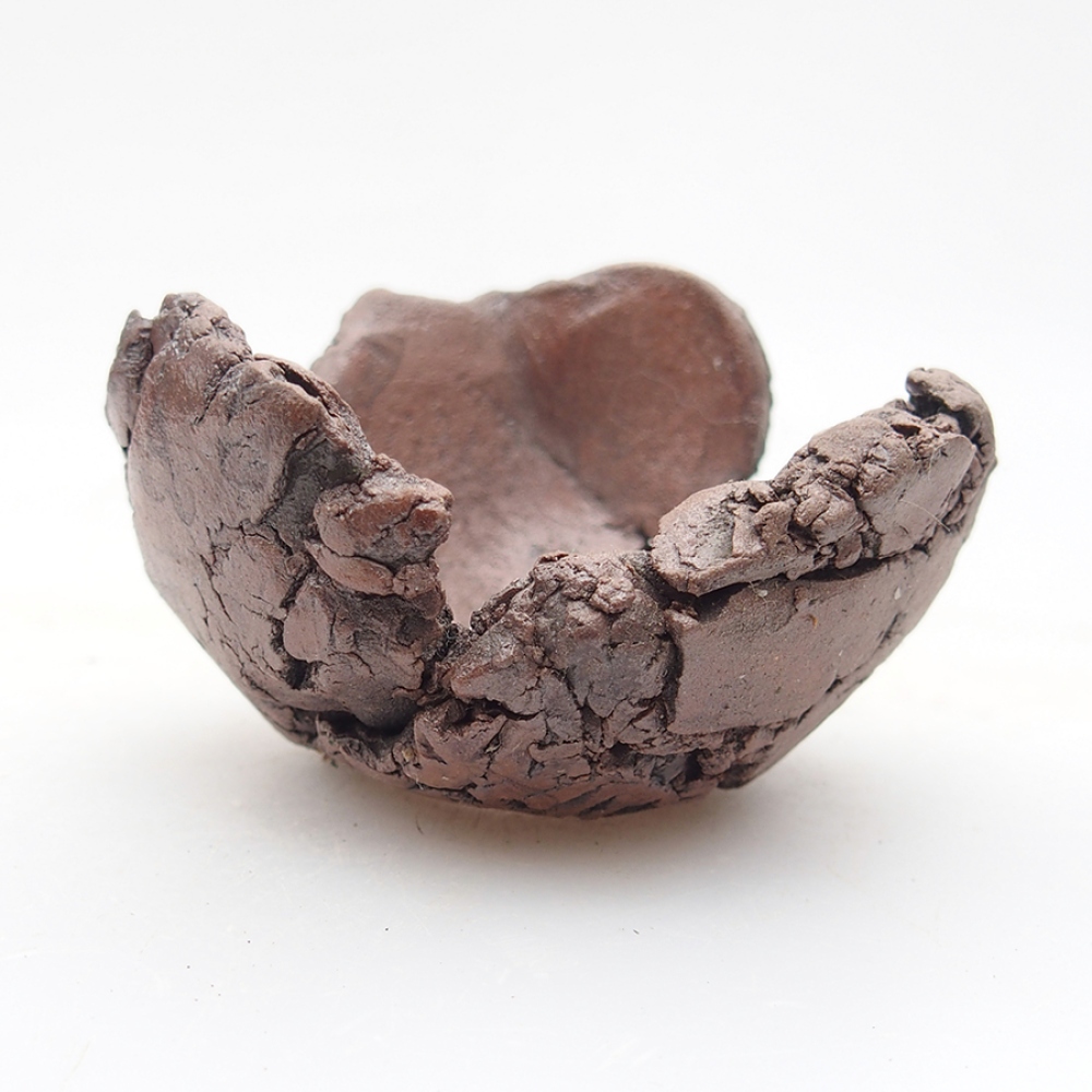 Keramická Skořápka  6 x 6 x 4 cm , barva hnědá