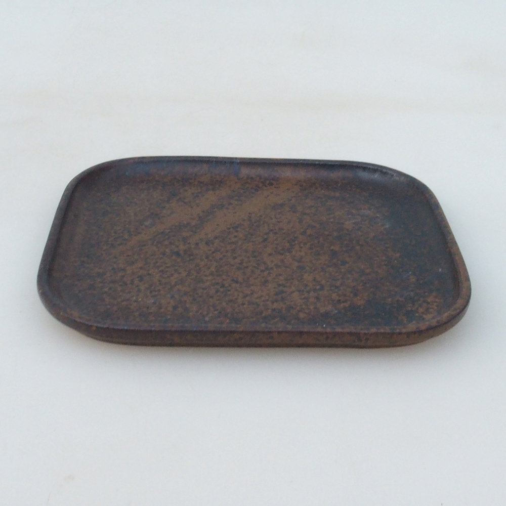 Keramická podmiska H37 -14,5 x 13 x 1 cm - hnědá