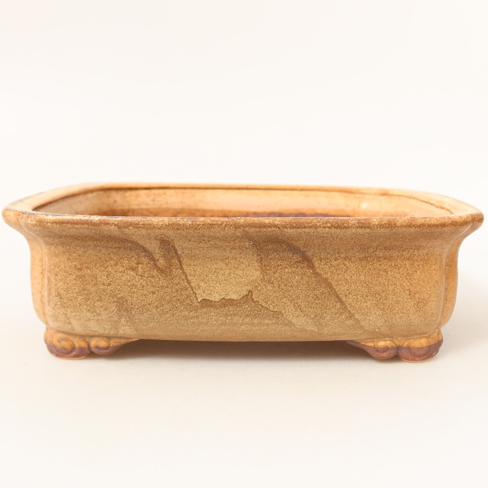 Keramická bonsai miska 19,5 x 17 x 6 cm, barva růžová