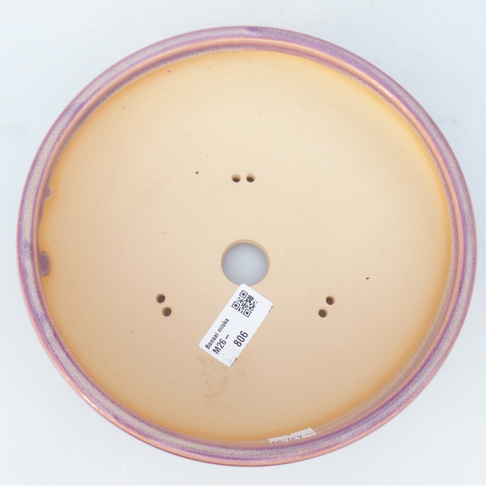 Keramická bonsai miska 20,5 x 20,5 x 6,5 cm, barva fialová