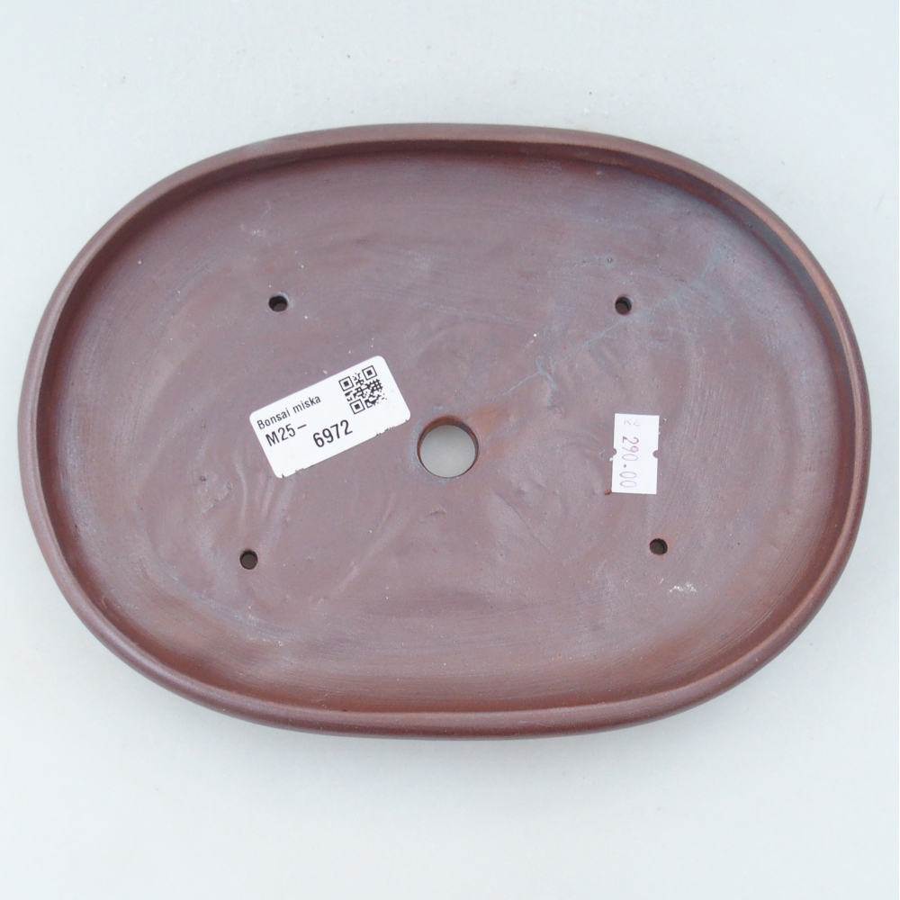 Keramická bonsai miska 22,5 x 16,5 x 3 cm, barva kovová