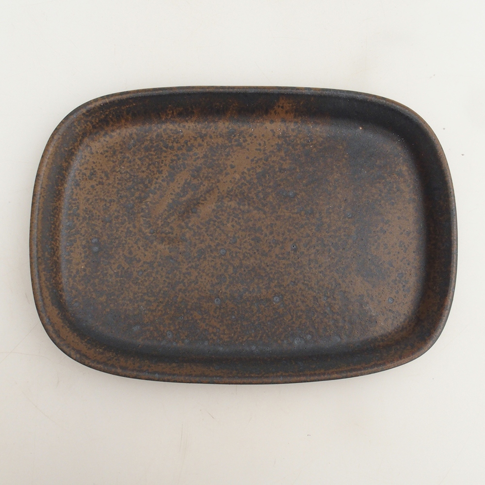 Keramická podmiska H25 - 20,5 x 14,5 x 1,5 cm  - hnědá