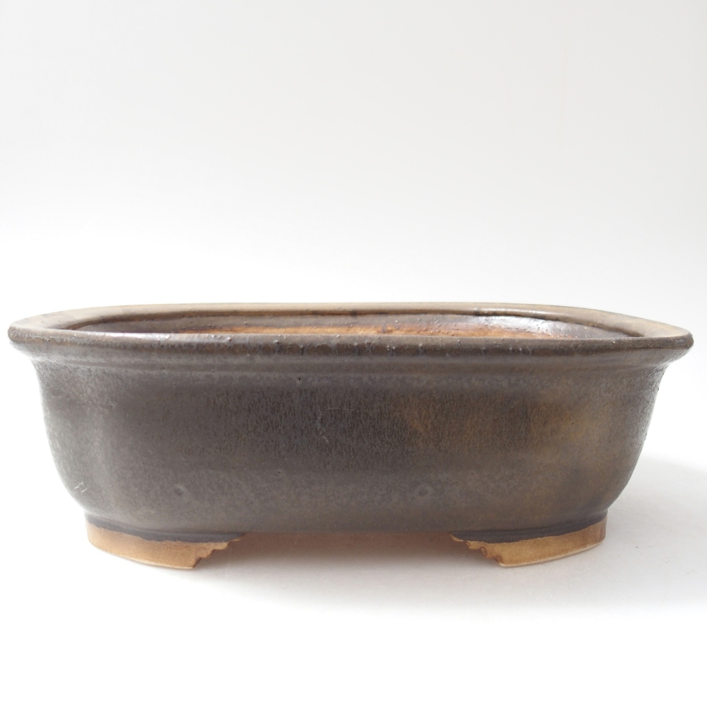 Keramická bonsai miska 25 x 21 x 8 cm, barva hnědá