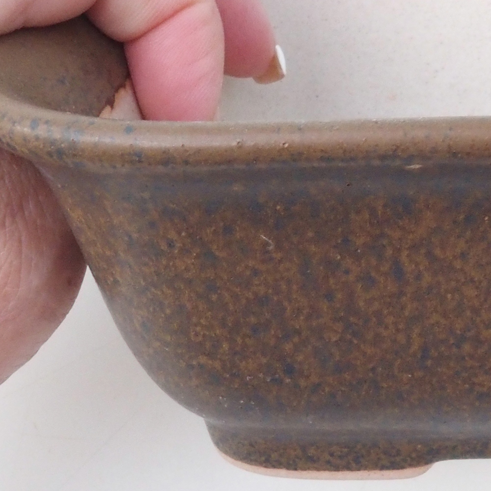 Bonsai miska H38 - 12 x 10 x 5,5 cm. - hnědá