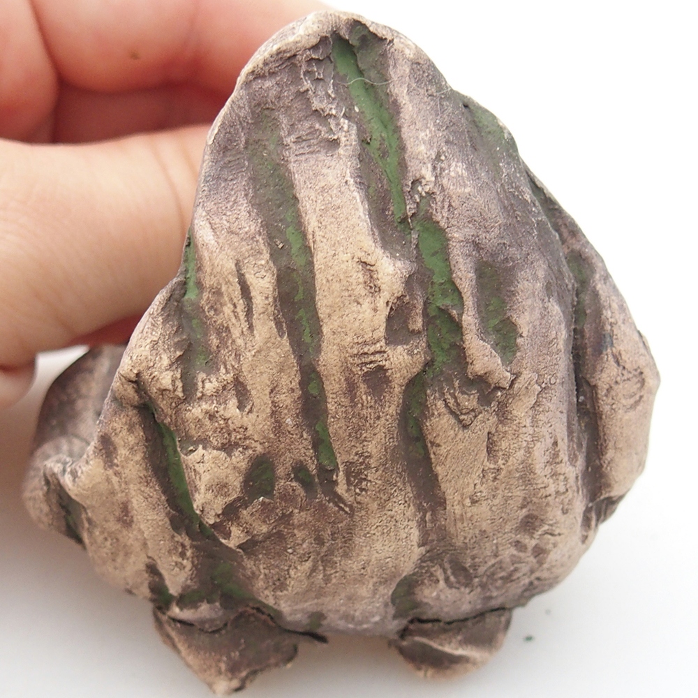 Keramická Skořápka  6,5 x 6,5 x 8 cm , barva zelená