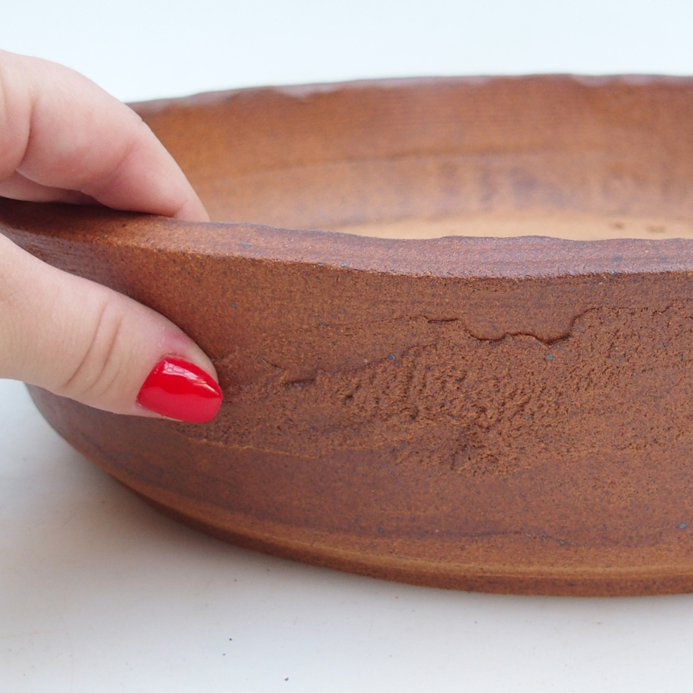 Bonsai miska 34 x 34 x 7,5 cm , barva hnědá