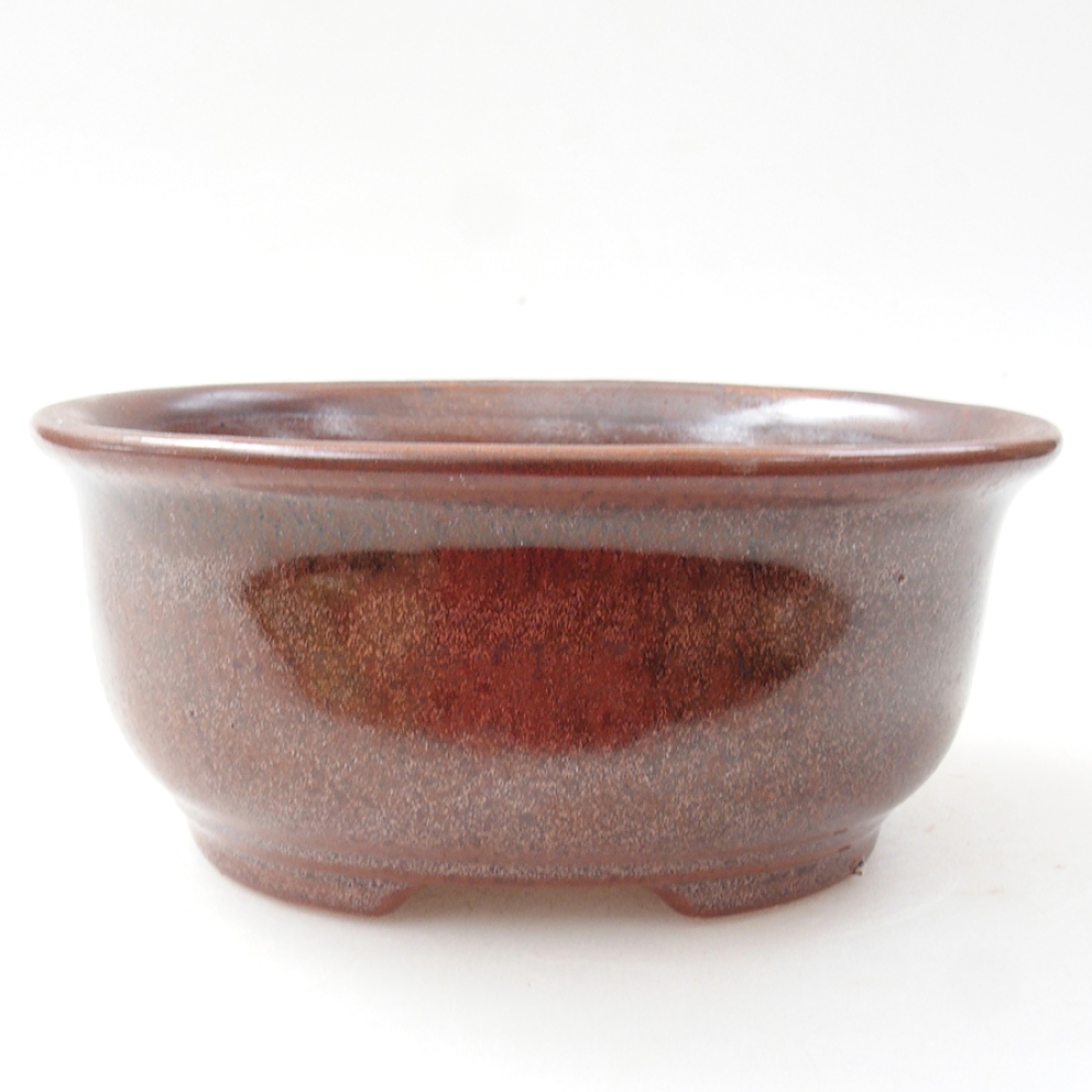 Keramická bonsai miska 12 x 10 x 5,5 cm, barva   hnědá