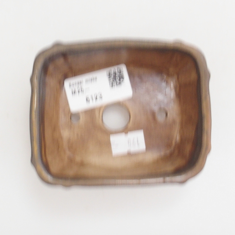 Keramická bonsai miska 10 x 8,5 x 4,5 cm, barva hnědá