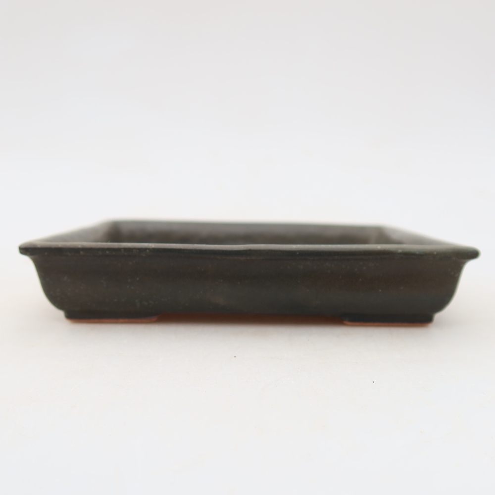 Keramická bonsai miska 13 x 10,5 x 2,5 cm, barva šedá