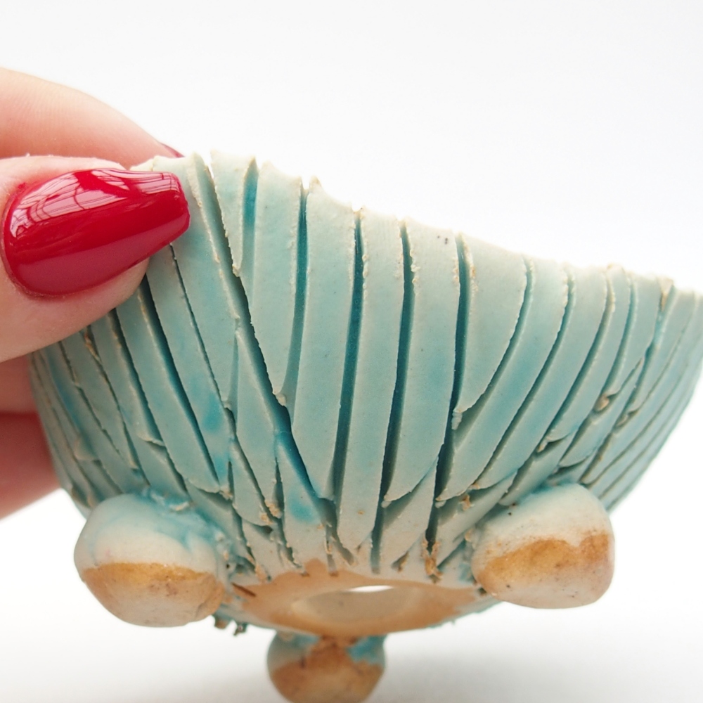 Keramická Skořápka  7,5 x 8 x 4 cm , barva modrá