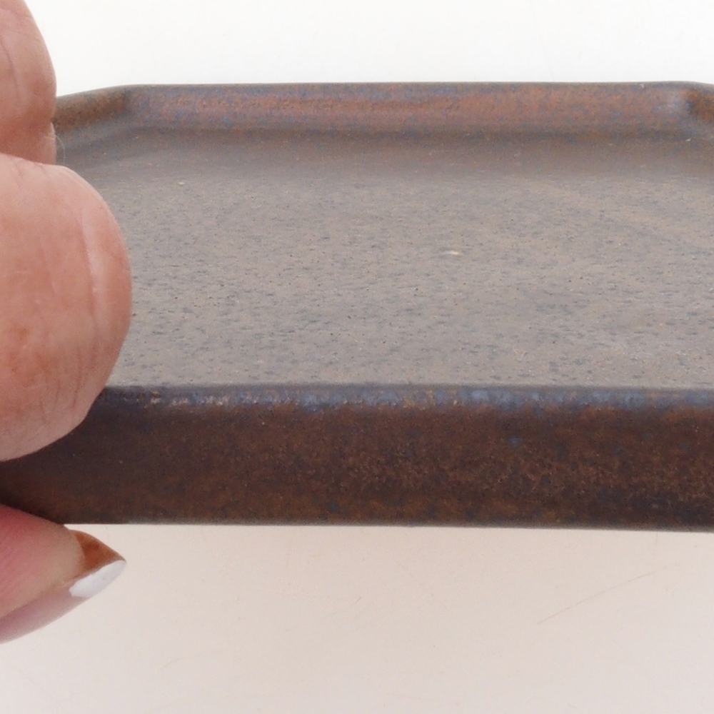 Keramická podmiska H53 -18,5 x 17 x 1 cm  - hnědá