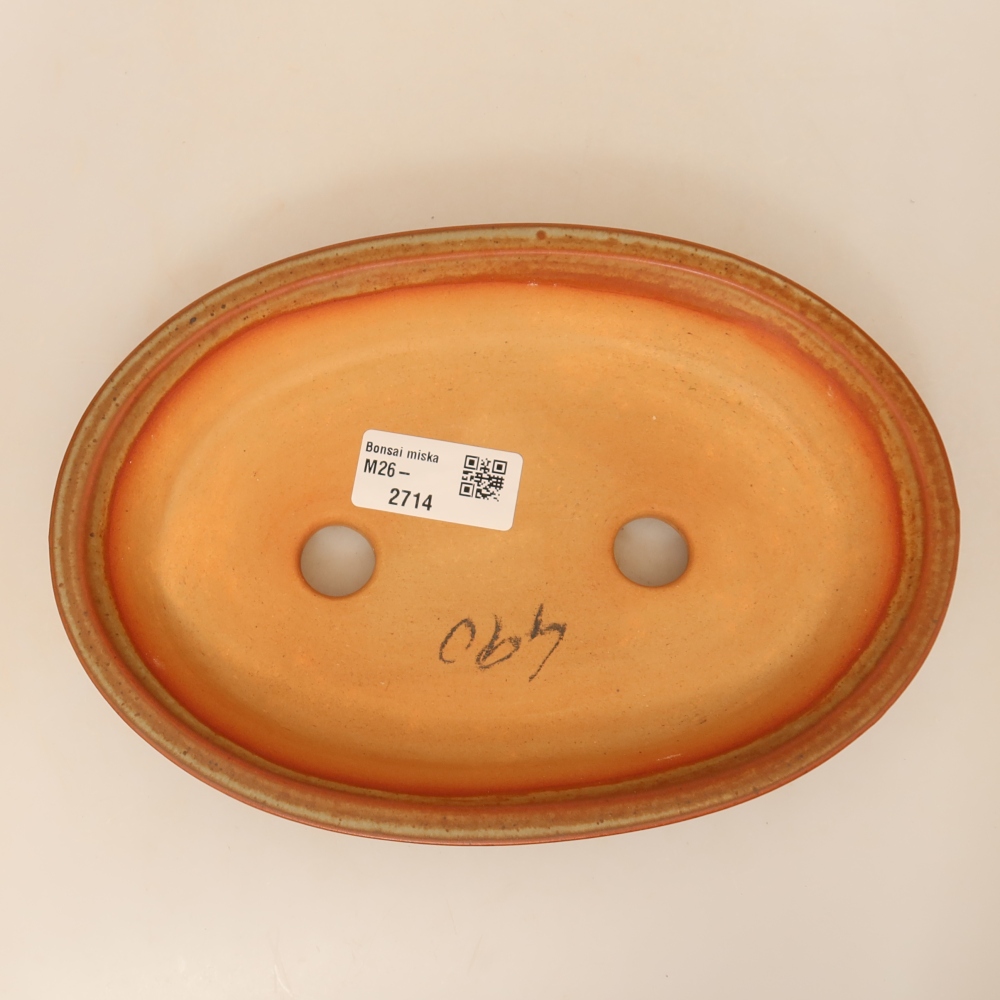 Keramická Miska  21 x 14,5 x 3,5 cm , barva hnědá