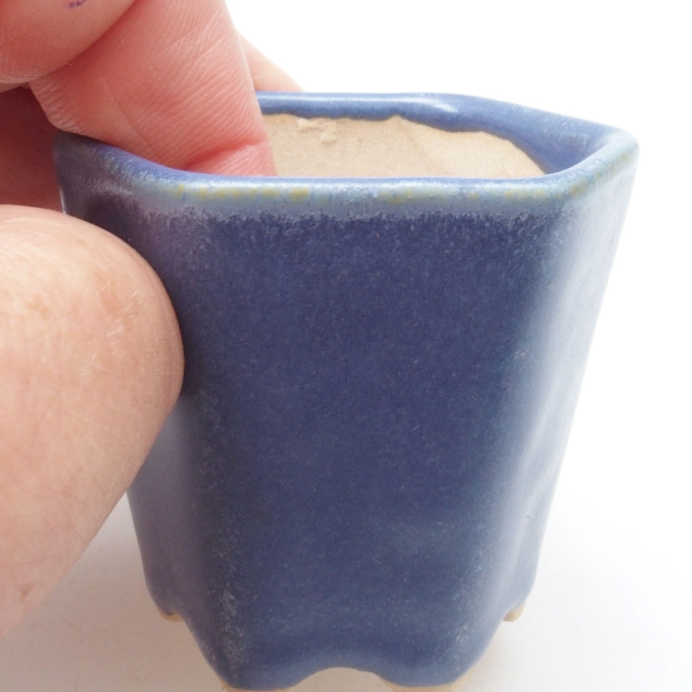 Mini bonsai miska 5 x 5 x 5 cm, barva modrá