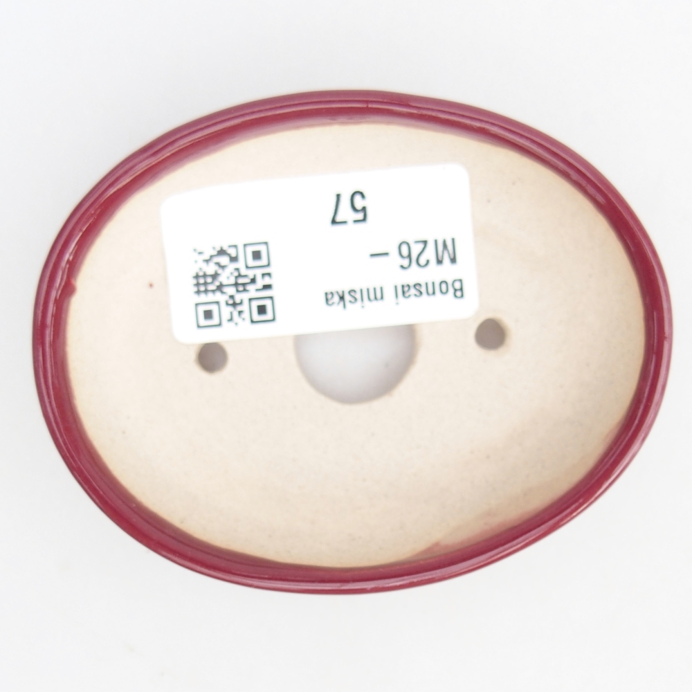 Mini bonsai miska 8 x 6 x 2 cm, barva vínová