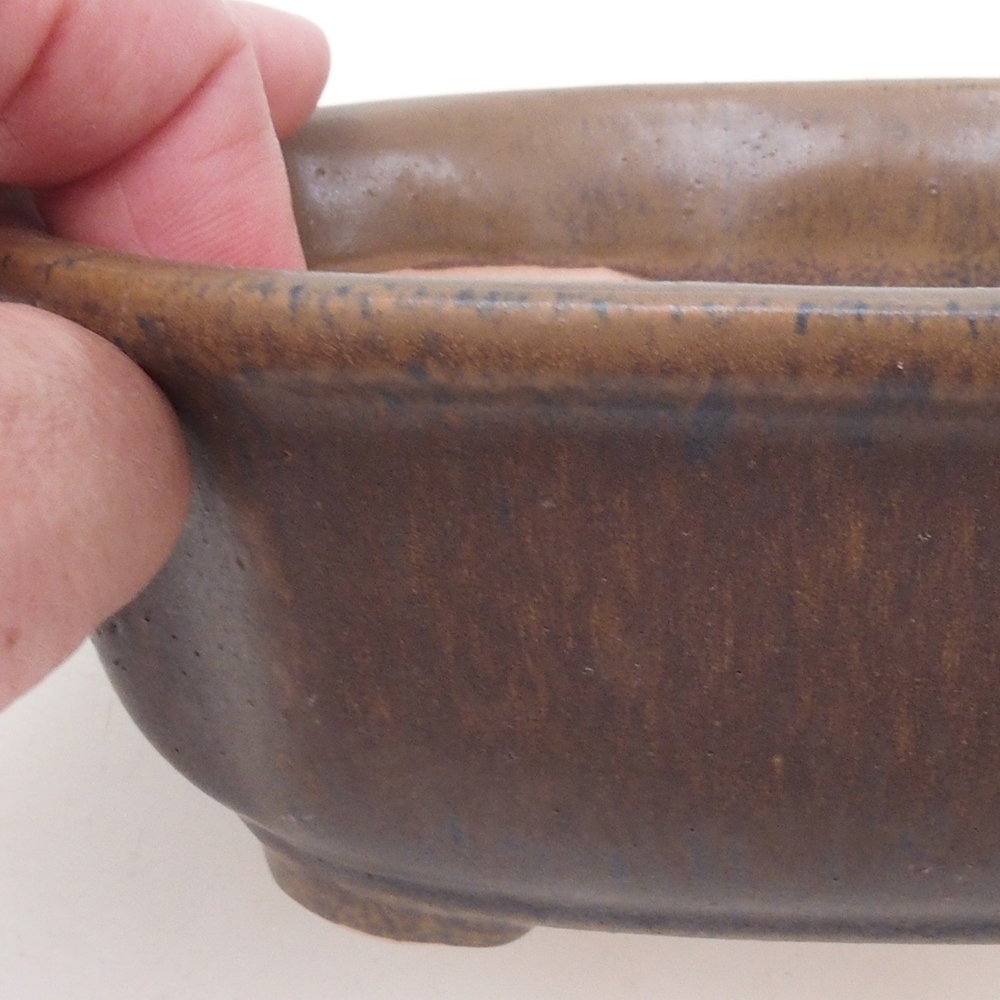 Bonsai miska H31 - 14 x 12 x 5,5 cm. - hnědá