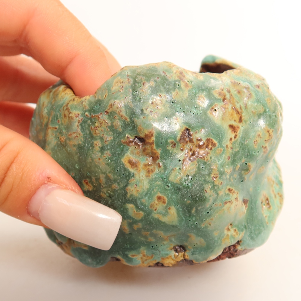 Keramická Skořápka  7 x 7 x 6 cm , barva zelená