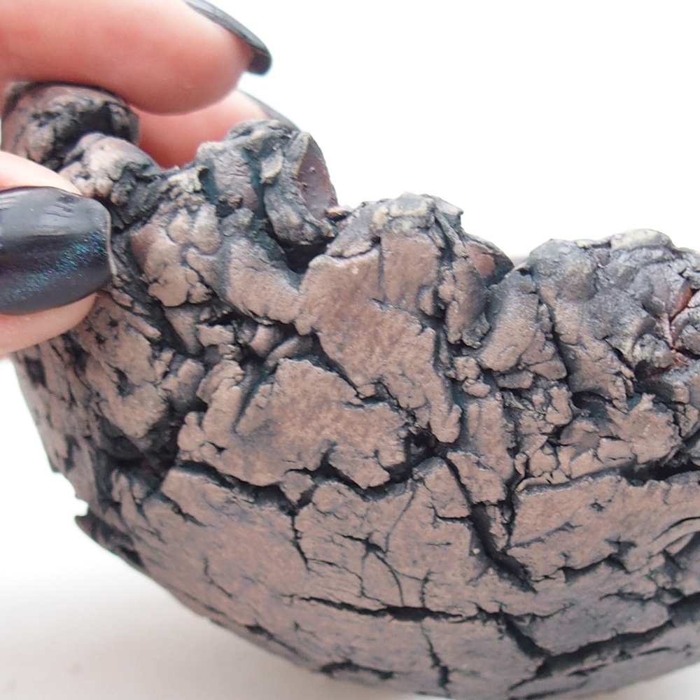 Keramická Skořápka 11 x 10,5 x 7 cm , barva zelená