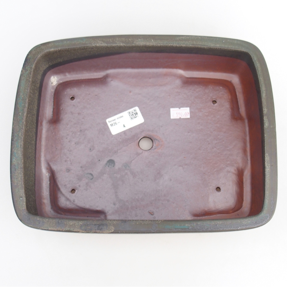 Keramická bonsai miska 26,5 x 20,5 x 7 cm, barva šedá