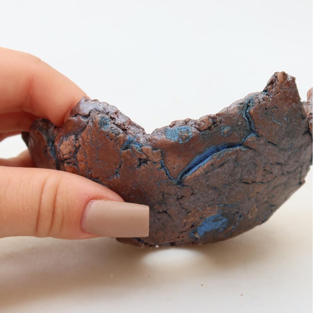 Keramická Skořápka 11,5 x 10 x 5,5 cm , barva modrá
