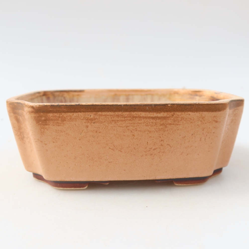 Keramická bonsai miska 14 x 11,5 x 4,5 cm, barva růžová