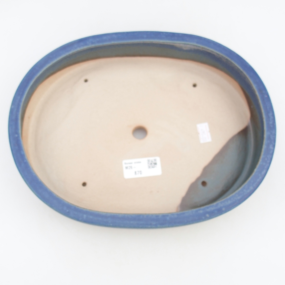 Keramická bonsai miska 26,5 x 21 x 5 cm, barva modrá