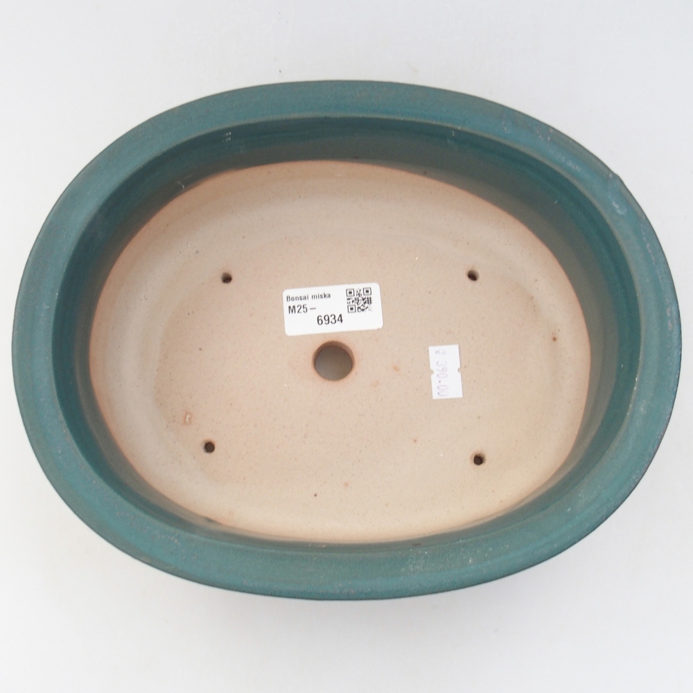 Keramická bonsai miska 23 x 19,5 x 8 cm, barva modrá