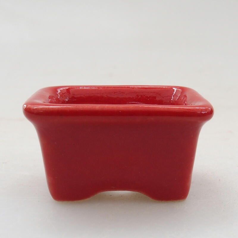 Mini bonsai miska 3,5 x 2,5 x 2 cm, barva červená