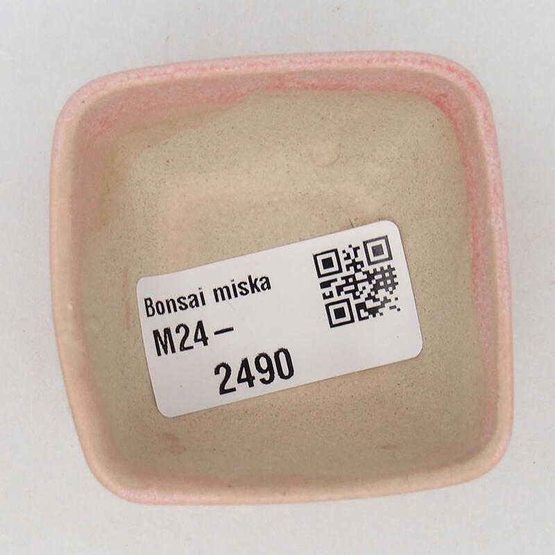 Mini bonsai miska 5 x 5 x 3 cm, barva růžová