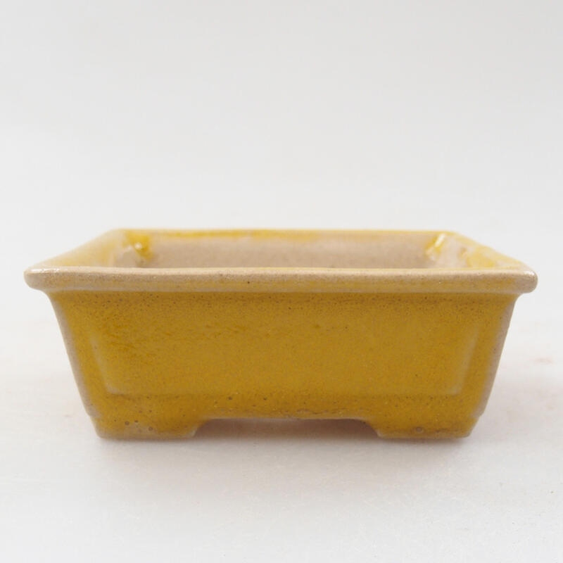 Mini bonsai miska 6,5 x 5,5 x 2,5 cm, barva žlutá