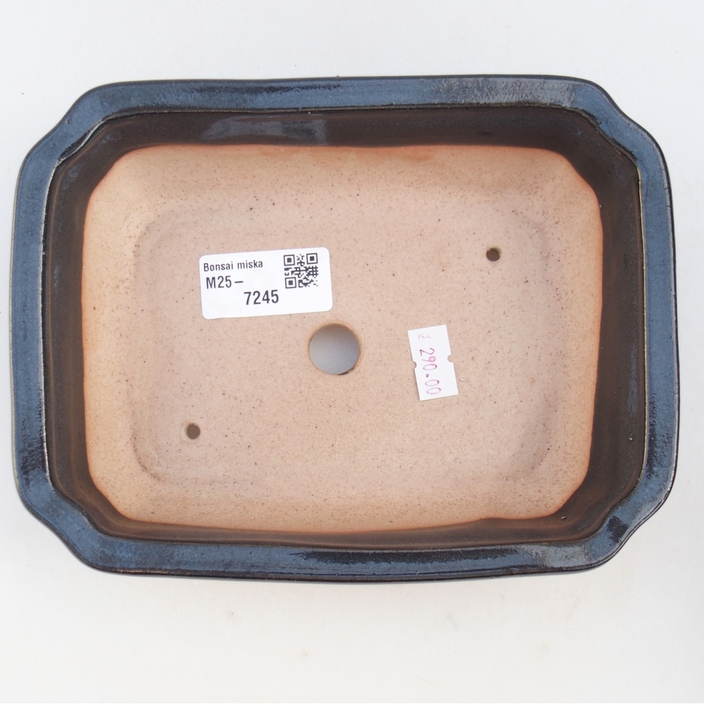 Keramická bonsai miska 18 x 13,5 x 5 cm, barva černá