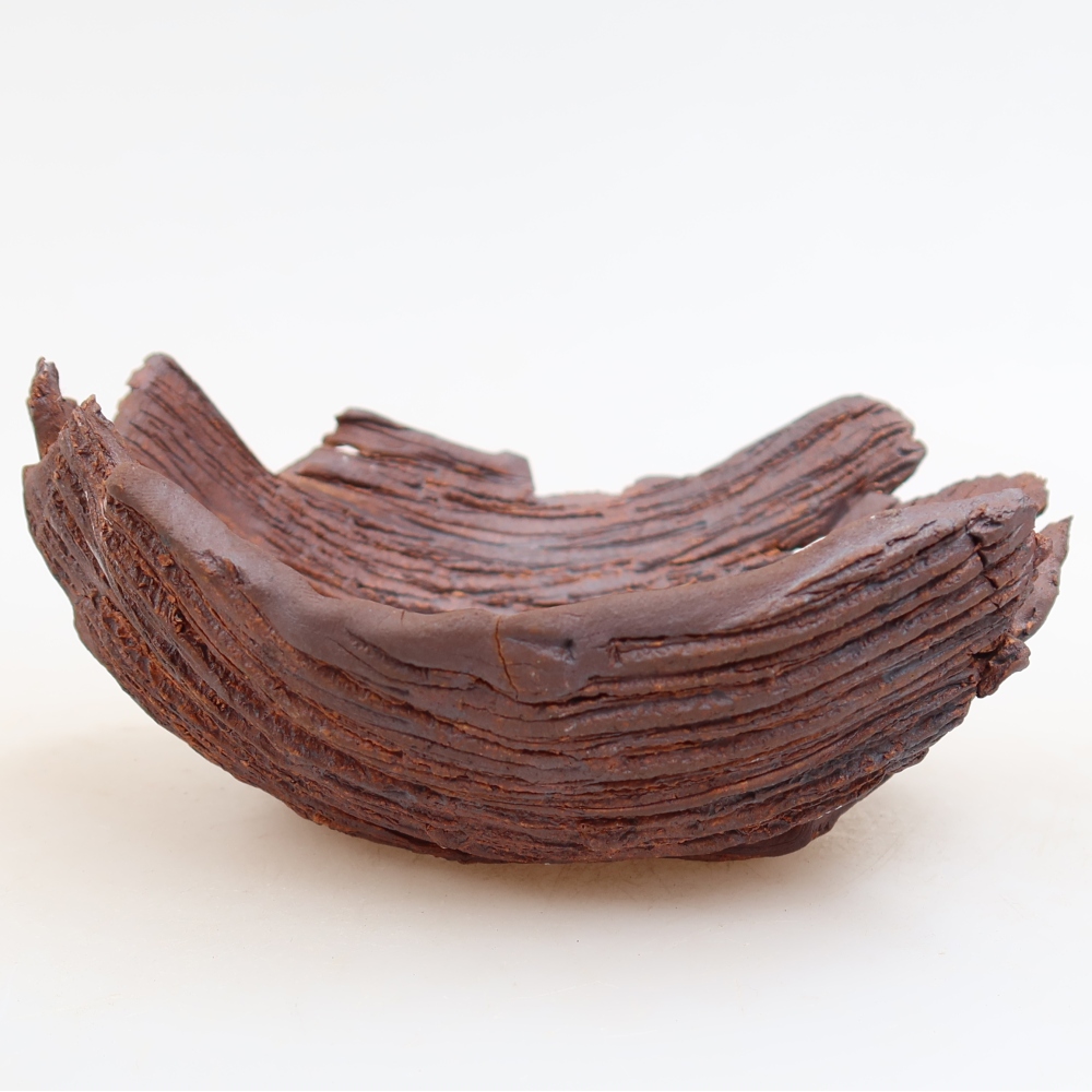 Keramická Skořápka  15 x 13 x 6,5 cm , barva hnědá