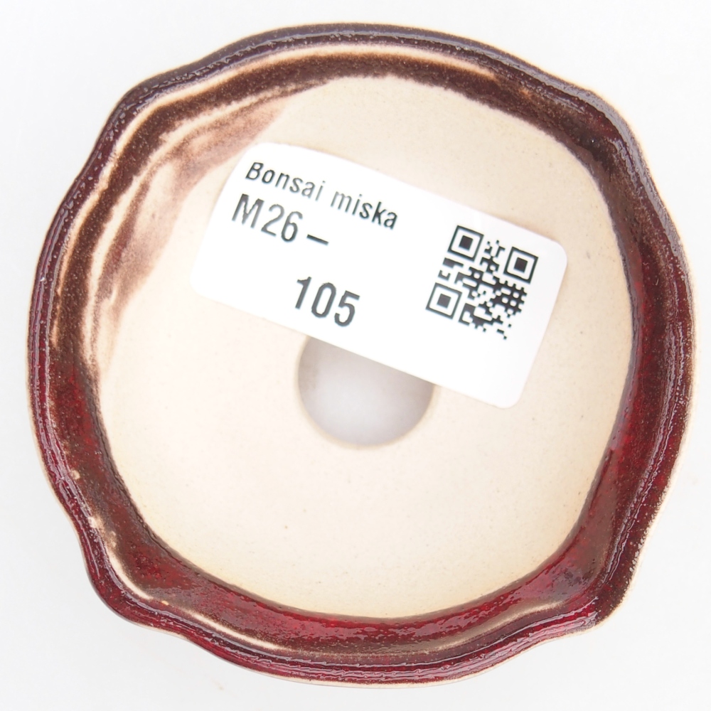 Mini bonsai miska 6,5 x 6,5 x 3 cm, barva červená