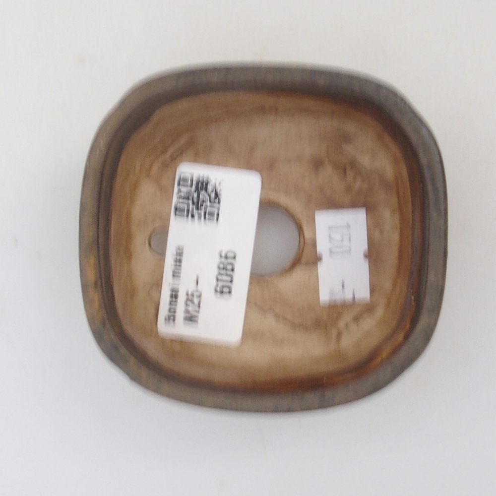 Keramická bonsai miska 7,5 x 7,5 x 3,5 cm, barva hnědá