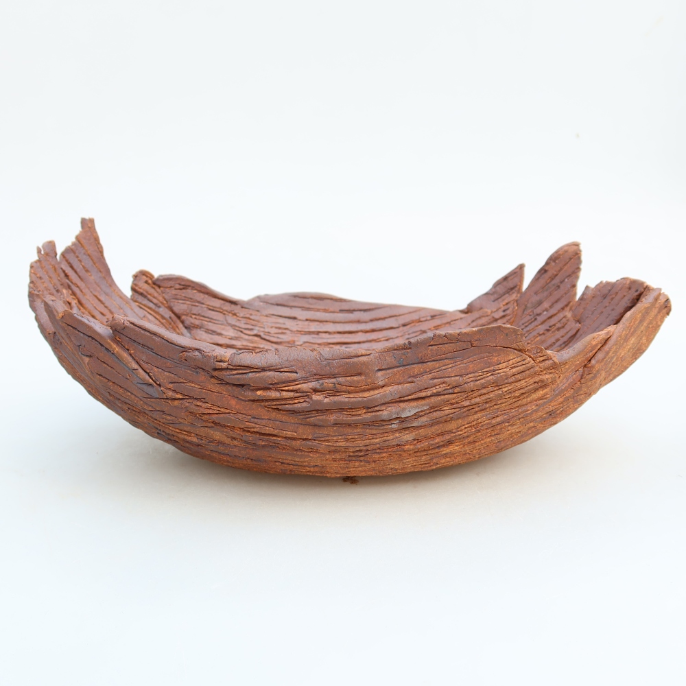 Keramická Skořápka  27 x 18,5 x 10 cm , barva hnědá