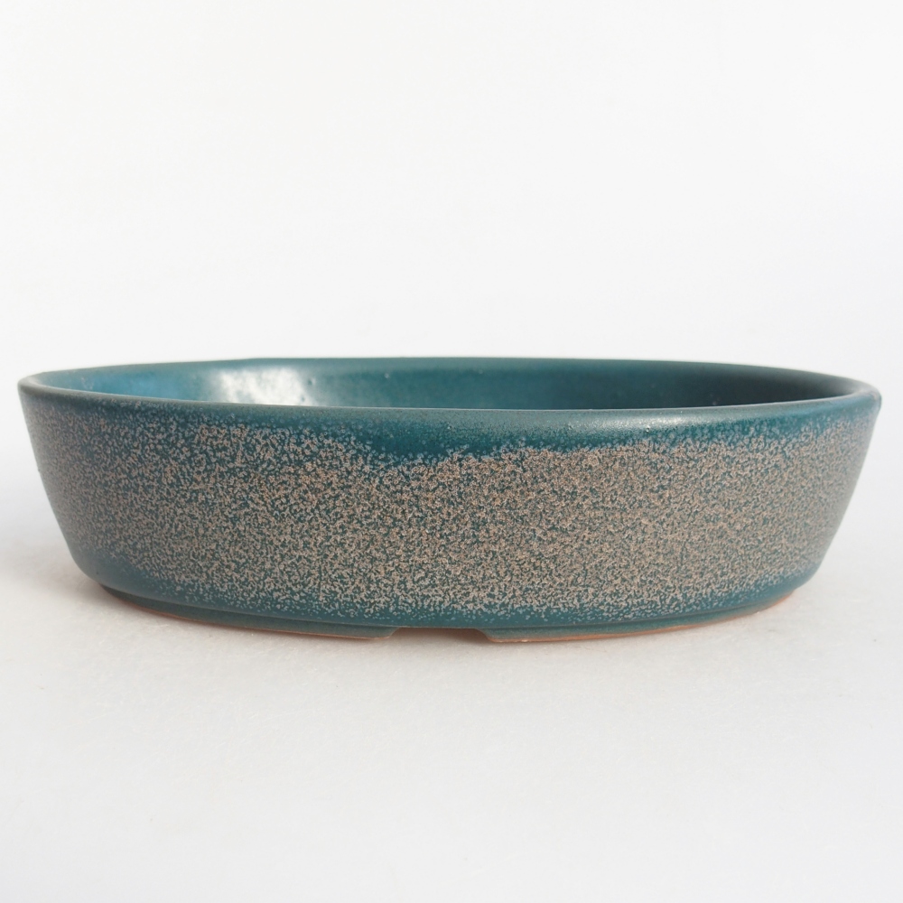 Keramická bonsai miska 18,5 x 13 x 4,5 cm, barva modrá