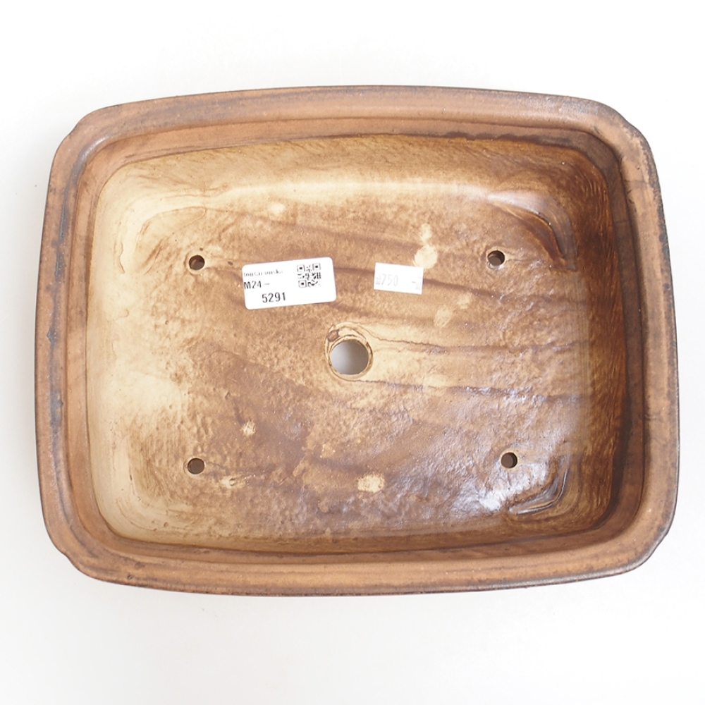 Keramická bonsai miska 25 x 20 x 7,5 cm, barva růžová
