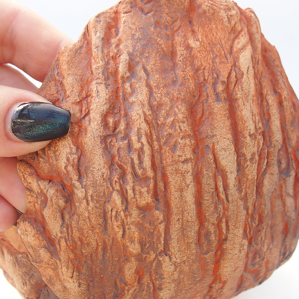 Keramická Skořápka 14 x 11 x 12,5 cm , barva oranžová