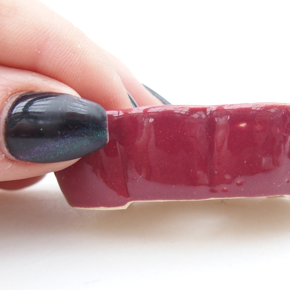 Mini bonsai miska 5,5 x 3,5 x 1,5 cm, barva vínová