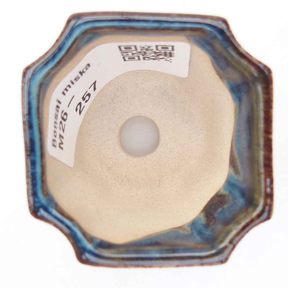 Mini bonsai miska 4,5 x 4,5 x 4 cm, barva modrá