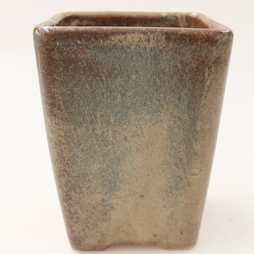 Keramická bonsai miska 8,5 x 8,5 x 11 cm, barva hnědá