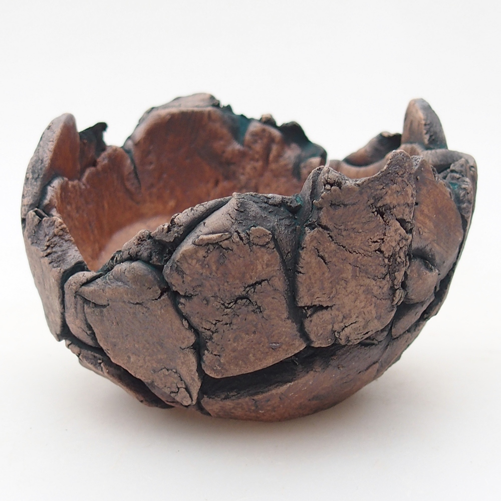 Keramická Skořápka 9 x 8,5 x 6 cm , barva zelená