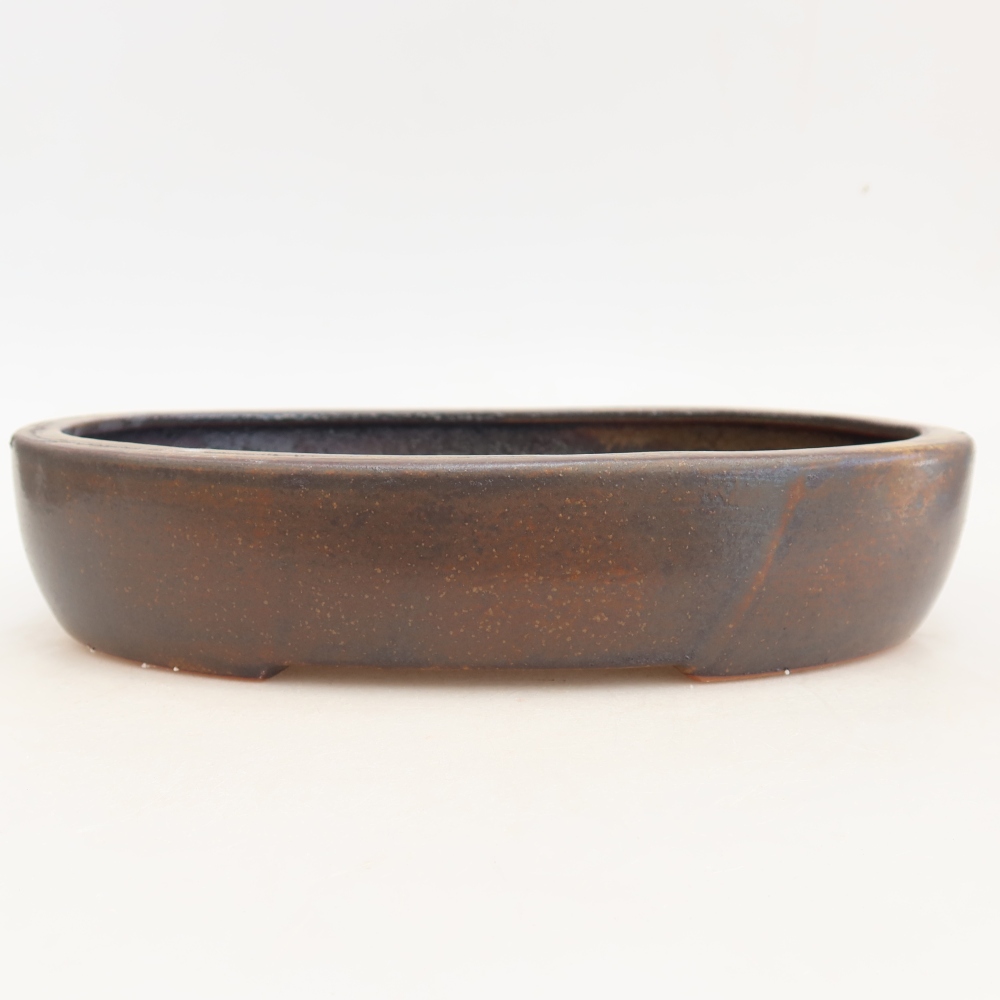 Keramická bonsai miska 27 x 21 x 5,5 cm, barva hnědá